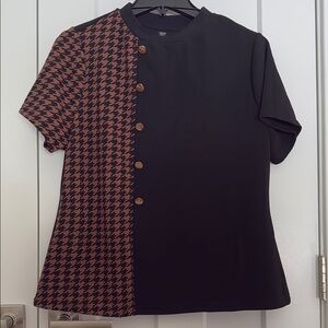 Stylish Black and Brown Women’s Blouse